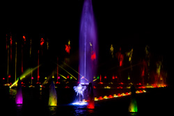 The largest multimedium fountain in Europe in Wroclaw