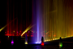 The largest multimedium fountain in Europe in Wroclaw